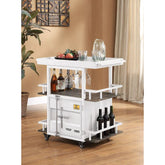 Cargo Antique Walnut & White Serving Cart Model 77889 By ACME Furniture